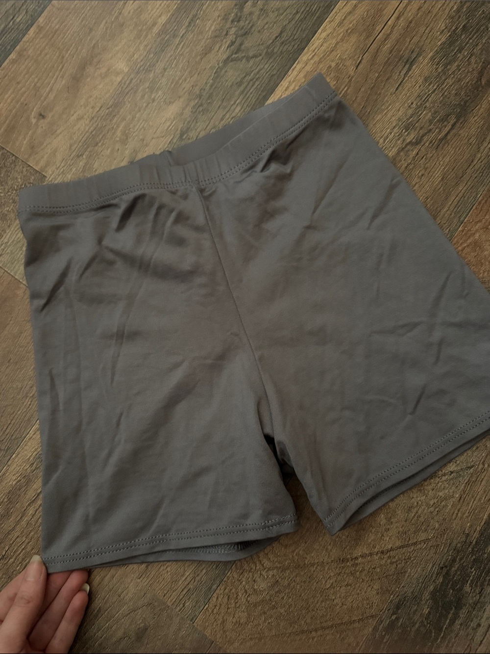 Motionwear Women’s Basic HighRise Biker Shorts inGray Size Large Adult Dancewear